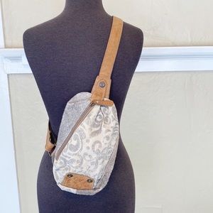 Myra Bag Crossbody Fanny Pack Cotton Calf Leather